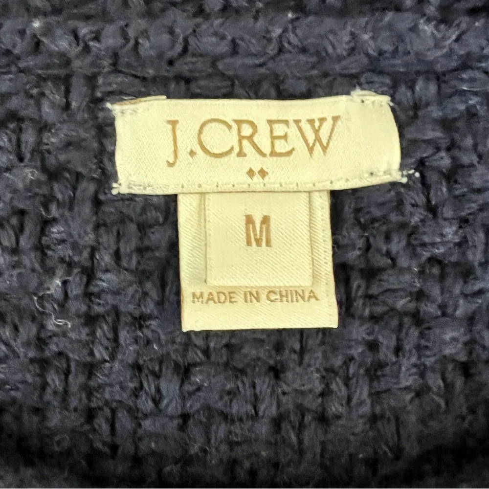 J. Crew Dark Blue Sweater with Bead Accents